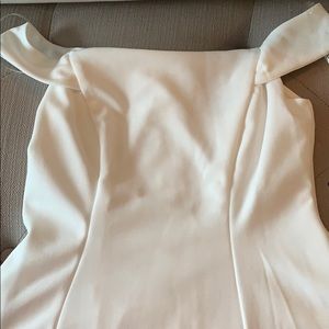 off shoulder white dress